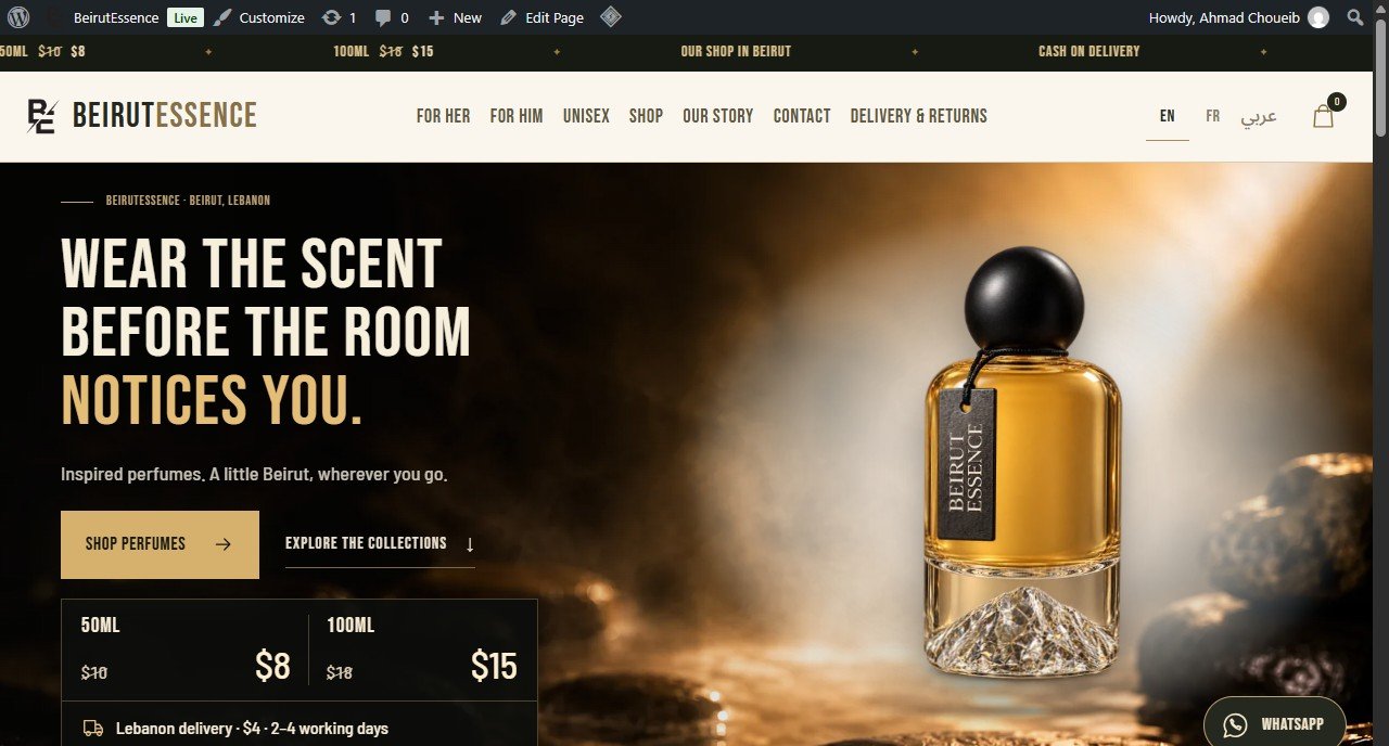 Beirut Essence’s real online perfume shop